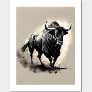 Dark Warrior Bull Posters and Art